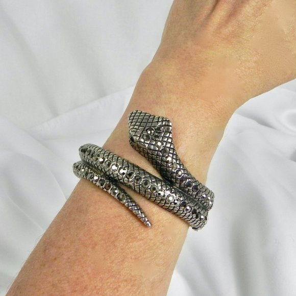 Crystal Snake Wrap-Around Bracelet - Picture 1 of 10